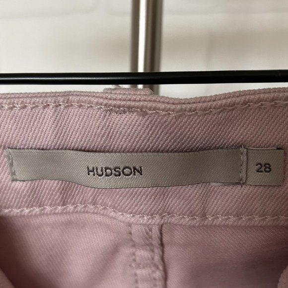 NWT Anthropologie Hudson Rosie High-Rise Wide-Leg Ankle Pink Jeans - Picture 8 of 11